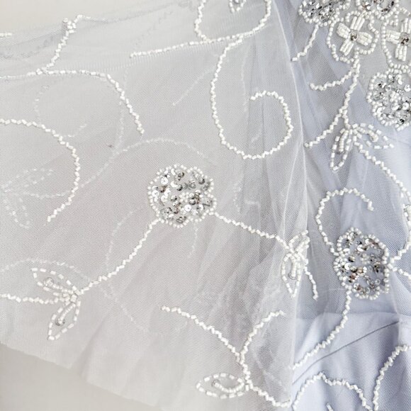 adrianna papell Beaded Mesh Sheath dress 16 - Picture 5 of 7